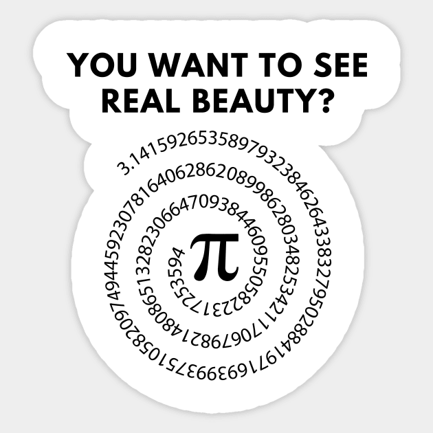 Number Pi: Real Beauty Sticker by Statement-Designs